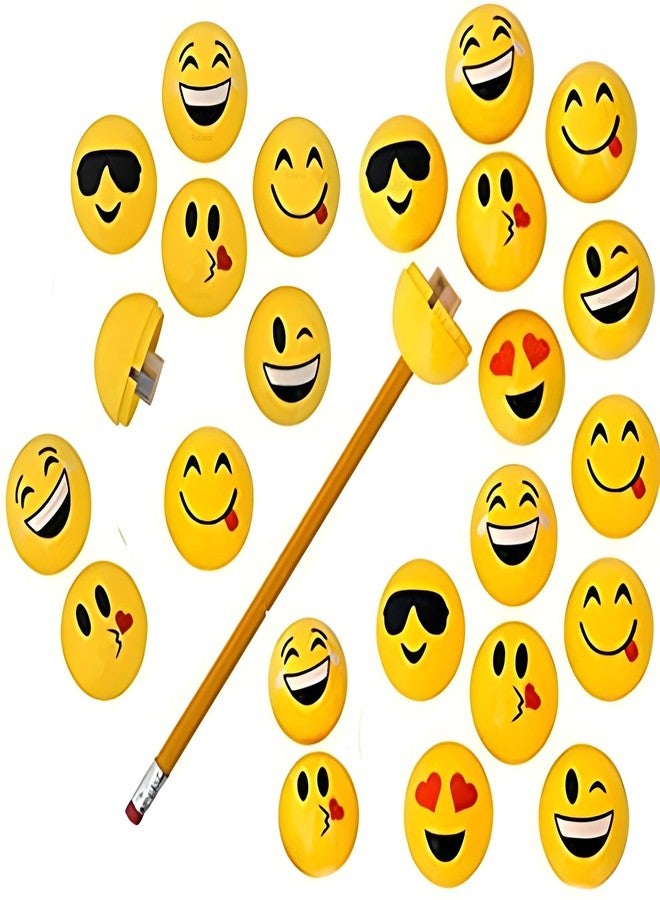 Radiance™ Smiley Manual Pencil Sharpener for Kids-Sharpeners Set for Boys & Girls, Birthday Return Gifts (Assorted & Random Color, Pack of 12) - Image 1